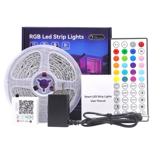 100FT 50FT Smart Led Light Strip RGB Color Changing Music Sync Strip Lights with App & Remote Control for Bedroom Indoor Lighting Decoration Modern