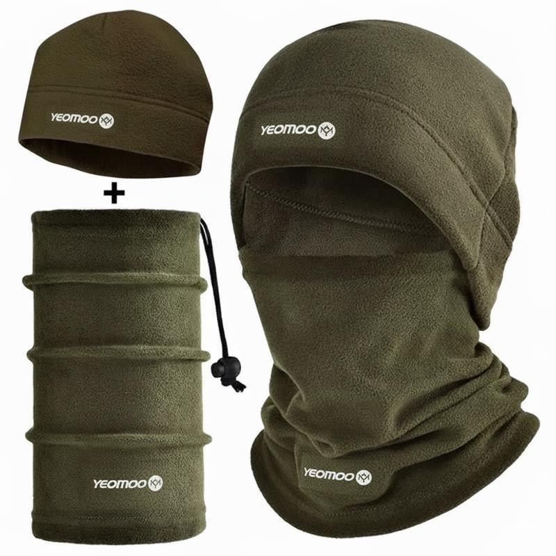 Fitted Windproof Hat and Breathable Windproof Face Mask, Polar Fleece Balaclava Hood for Cycling and Skiing - Stay Warm, Protected, and Comfortable for Outdoor Adventures and Party Events
