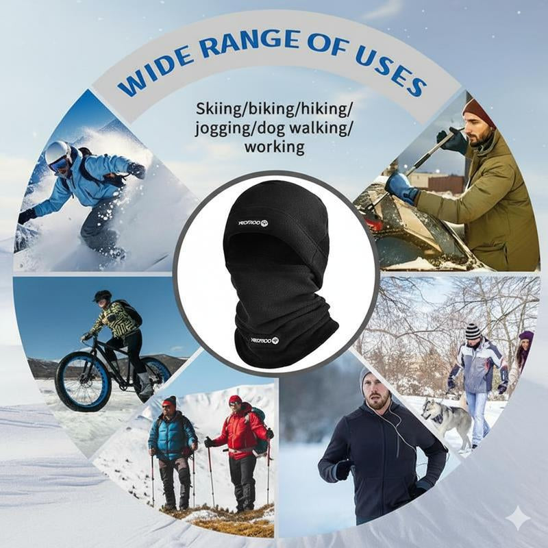 Fitted Windproof Hat and Breathable Windproof Face Mask, Polar Fleece Balaclava Hood for Cycling and Skiing - Stay Warm, Protected, and Comfortable for Outdoor Adventures and Party Events